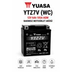 Yuasa YTZ7V (WC) 12V 6Ah 105A AGM Bakımsız Motosiklet Aküsü Tak Çalıştır