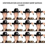 Yuba Avm Kovboy Şerif Şapkası Siyah 12 Adet - Kostüm, Parti Ve Gösteri Şapkası