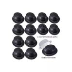 Yuba Avm SMR-D239-12 Nessiworld Siyah Renk Simli Melon Yuvarlak Parti Şapkası 12 Adet