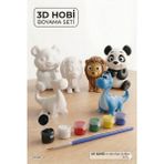 Yubbox Sevgililere özel Boyanabilir 3D Figür Seti Aslan, Panda, Dinozor- 6 Renk Boya, Fırça- Aktivite Oyuncağı