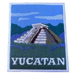 Yucatan Meksika Yama (3,5 inç) Ütü/Dikilebilir Rozet Maya Tapınağı Seyahat Hatıra Amblemi Chichen Itza Chiapas Crest Kendin Yap Hediye Yamaları