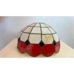 Yüceeller Tavan Vitray Avize 30 cm (12") Kırmızı