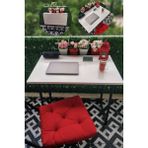 Yüceer Home Metal Ayaklı Katlanır Bahçe Masası 50x80 cm Beyaz 1 Adet Pratik ve Taşınabilir