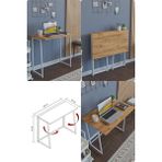 Yüceer Home Premium Katlanır Çalışma Masası Katlanabilir Pratik Çalışma Masası Bilgisayar Masası Çizim Masası - 80x50 - Çam
