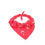YuChic Kırmızı Ay Yıldız Türk Bayrağı Temalı Pamuk Kumaş Fular - Bandana - 23 Nisan, 29 Ekim, 19 Mayıs