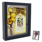 Yudobliss Doldurulabilir resim çerçevesi, doldurmak için derin resim çerçevesi, 20 x 25 cm, duvar ve masaüstü için derin çerçeve, 3D obje çerçevesi, 3 cm derinlik, üç boyutlu duvar dekorasyonu için