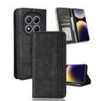 YUECXIN Xiaomi Redmi Note 14 Pro+ Plus 5G için Cüzdan Kılıf, Görüntüleme Standlı, Nakit Bölmeli ve 3 Kart Tutuculu Premium Kapaklı Folyo Deri, Manyetik Kapatma Darbeye Dayanıklı Kapak - Siyah