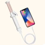 Yuehuamech Kablosuz mini saç maşası, USB ile şarj edilebilir, seramik saç maşası, 2'si 1 arada seyahat saç düzleştirici, ıslak ve kuru saçlar için, şekillendirme aleti, seyahat ve evde kullanım için