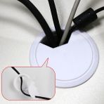 Yuekeda Yuekeda-20 Adet Bilgisayar Masası Kablo Deliği Kapağı 80MM (Yurt Dışından) - Beyaz