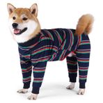 YUEMOL küçük köpek ceketi Büyük Köpekler Dar Giysiler Ev Giyim Pijama Yüksek Elastik Dört Bacaklı Tulum Hemşirelik Göbek Sütten Kesim Giysileri Fransız Bulldog Bodysuit (Color : A, Size : XX-Large)