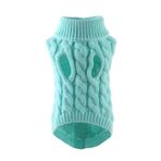 YUEMOL küçük köpek ceketi Köpek Kazak Kış Sıcak Köpek Giysileri, Balıkçı Yaka Örgü Yavru Kedi Kazak Chihuahua Evcil Hayvan Giysileri (Color : C, Size : X-Large)