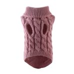 YUEMOL küçük köpek ceketi Köpek Kazak Kış Sıcak Köpek Giysileri, Balıkçı Yaka Örgü Yavru Kedi Kazak Chihuahua Evcil Hayvan Giysileri (Color : G, Size : Medium)