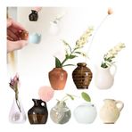 YUEMOL mini vazo mıknatısı 8 ADET Mini Vazo Mıknatıslar, Seramik Vazo Buzdolabı Stickerı, Buzdolabı, Buzdolabı, Dekorasyon Mutfak Dolabı Ofis için Kendin Yap Mini Seramik Vazo Mıknatıslar