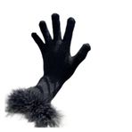 YUEMOL Uzun Gece Eldivenleri Saten Tüy örme kaşmir eldivenler, sıcak beş parmak rengi soğuk geçirmez hediye eldivenler (Color : A, Size : One size)