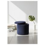 Yuems home Teddy Kumaş Füme Renk Sandıklı Puf