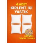 Yuenze Home 4 Adet Süper Dolgun Kare Kırlent Içi Yastık Sünger Dolgulu - Çok Renkli - 45 × 45 cm