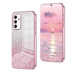 YUEQIAN Samsung Galaxy A15 4G/5G için parıltılı kılıf, ultra ince, parlak, payetli, darbeye dayanıklı cep telefonu kılıfı, lüks galvanik kaplama, kadın/kız çocukları için TPU tampon koruyucu kılıf,