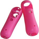 YUES PS Move & Navigation Controller Silikon Kılıf Seti (Pembe) – PS3/PS4 Move Uyumlu, Kaymaz Kavrama, Tam Kesim