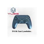 YUES PS5 Uyumlu Kablosuz Oyun Kolu (DualSense Tarzı) | Titreşimli, Şarjlı, Bluetooth | Siyah
