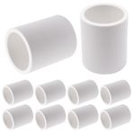 YuGtcen 3/4 "PVC Bağlantı Parçaları, PVC Kaplin Adaptörü Boru Bağlantısı (Soket x Soket), SCH40 DIY Plastik Bahçe Destek Yapısı için Ağır Hizmet Tipi Konnektör Adaptörü, Yağmurlama (10 adet)
