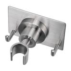 YUHX Duş Başlığı Tutucu Tüm Metal Güçlü Yapıştırıcı ve Delme Vidaları İki Kurulum Yöntemi, Ayarlanabilir El Duş Başlığı Montajı, Paslanmaz Çelik El Duş Başlığı Değnek braketi