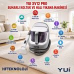Yui 12000 Pa Emiş Gücü ile XV12 Pro Buharlı Koltuk ve Halı Yıkama Makinesi - Beyaz - Gri - Siyah