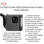 Yui X300 Pro Max 2000 W Buharlı Halı ve Koltuk Yıkama Makinesi + Pilli Diş Fırçası Hediye - Gri - Koyu Gri