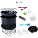 Yui Yui,xiaomi,philips,karaca,arzum,tefal,kumtel Uyumlu 6.5 Litre 8 inç Hava Fritözü 12'li Yedek Parça Seti
