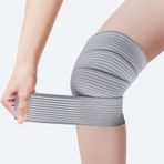 YUIHPA Diz Bacak Ağrısı Giderici, Basketbol, Futbol, Halter, Spor Bandajı, Yaralanma Bandajı için Atletik Sargı Elastik Bandaj, Ayarlanabilir (Gri)