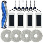 YUJINRU Yedek Parça Aksesuar Kiti Yeedi M12 PRO+/ECOVACS DEEBOT T30S Robot Süpürge 1 Rulo Fırça, 6 Yan Fırça, 4 Hepa Filtre, 4 Paspas Pedi, 6 Toz Torbası,