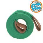 Yük Kaldırma Polyester Spanzet Sapan Yeşil Renk 2 Ton 4 Metre Sağlam Taşıma İndirme Araç Çekme Halat