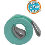 Yük Kaldırma Sapan Polyester Spanzet 2 Ton 2 Metre Turkuaz Sağlam Taşıma Indirme Araç Çekme Halat - 0,5