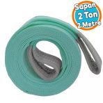 Yük Kaldırma Sapan Polyester Spanzet 2 Ton 2 Metre Turkuaz Sağlam Taşıma İndirme Araç Çekme Halat