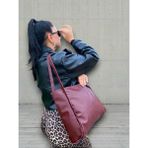 Yuka Atelier Nou Çift Saplı Shopper Çanta - Bordo