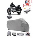 Yuki Benda Rock 250 Branda Gri Arka Çanta Uyumlu(Topcase) Motosiket Brandası Motor Örtüsü Çadır Su Geçirmez Motosiklet Kılıfı Motor Brandası,lastikli,taşıma Torbalı