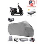 Yuki Crypto 50 Branda Gri Arka Çanta Uyumlu(Topcase) Motosiket Brandası Motor Örtüsü Çadır Su Geçirmez Motosiklet Kılıfı Motor Brandası,lastikli,taşıma Torbalı