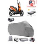 Yuki Defender Maxi Adv Branda Gri Arka Çanta Uyumlu(Topcase) Motosiket Brandası Motor Örtüsü Çadır Su Geçirmez Motosiklet Kılıfı Motor Brandası,lastikli,taşıma Torbalı
