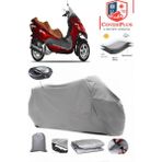 Yuki YB250ZKT Optimus Branda Gri Arka Çanta Uyumlu(Topcase) Motosiket Brandası Motor Örtüsü Çadır Su Geçirmez Motosiklet Kılıfı Motor Brandası,lastikli,taşıma Torbalı