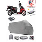 Yuki YK150T-20 Branda Gri Arka Çanta Uyumlu(Topcase) Motosiket Brandası Motor Örtüsü Çadır Su Geçirmez Motosiklet Kılıfı Motor Brandası,lastikli,taşıma Torbalı