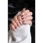 Yukii Beauty Pembe Yılbaşı Takma Tırnak Seti - Beyaz
