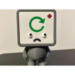 Yükleniyor... Üzgün Robot Figürü - 3D Yazıcı Tasarım Masaüstü Biblo - Ofis Hediyesi
