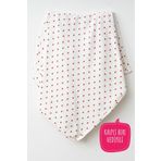 yukobaby bebeğiniz için en doğalı Kırmızı Kalpli Naturel Pamuklu 80x90 cm Çift Kat Bebek Battaniye