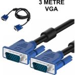 Yukon 3 Metre VGA Kablo – Bilgisayar Pc Monitör Projeksiyon Uyumlu 15 Pin E/e - Siyah