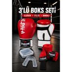 Yukon Alpha 3'lü Boks Seti Boks Eldiveni Boks Bandajı Dişlik Kick Boks Eldiveni Çocuk Ve Yetişkin Boylar
