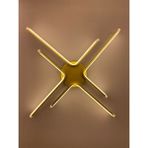 Yüksek Aydınlatmalı Kuzey Yıldızı Model Gold Tavan Plafonyer LED Avize, 3 Renk Aydınlatma