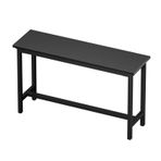 Yüksek Bar Masası 120/140/160/180 cm - 105 cm Yükseklik Mutfak ve Yemek Odası için Kokteyl Masası - Şık Siyah Kahvaltı Tezgahı ve Pub Mobilyaları (120 cm)