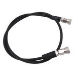 Yüksek basınç Enflasyon Adaptör Hortumu, 39 inç Dokuma Paslanmaz çelik 8mm Hızlı Konektör Hava Pompası Filtresi (BLACK)