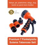 Yüksek Basınçlı 7 Fonksiyonlu Sulama Tabancası Seti Bağlantı Aparatı Araç Bahçe Sulama Yıkama