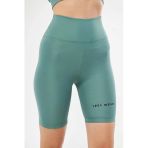 Yüksek Bel Biker Sporcu Şort - Mint Yeşili