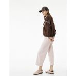 Yüksek Bel Cep Detaylı Düğmeli Kısa Geniş Paça Pantolon - Culotte Jeans - Pembe - Regular - 34